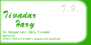 tivadar hary business card